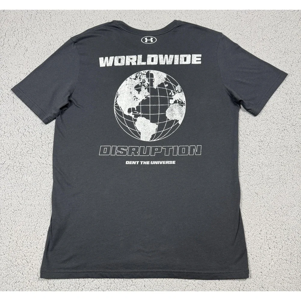 Under Armour Project Rock‎ Shirt Mens Medium Black Iron Paradise Graphic Tee Gym